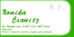 monika csanitz business card